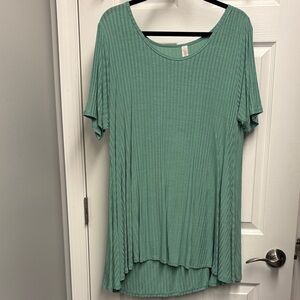 LuLaRoe Mint Green Ribbed Tunic